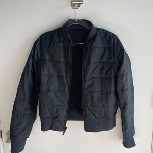 Lululemon No Stop Black Reversible Bomber Jacket
